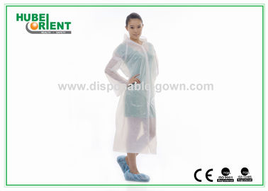 Waterproof Transparent Disposable Exam Gowns Outdoor For Adult , 0.017mm Thickness