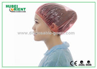 Free Size Colorful Waterproof PE Shower Cap Disposable Easy To Wear For Clean
