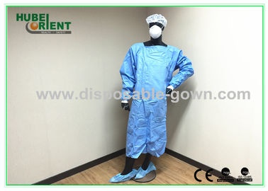 Waterproof Blue Medical Disposable Isolation Gown/Breathable protective surgical gown