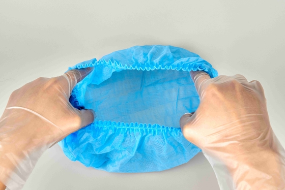 25gsm Non-Woven Double Elastic Disposable Round Head Cap Medical Doctor/Nurse Cap
