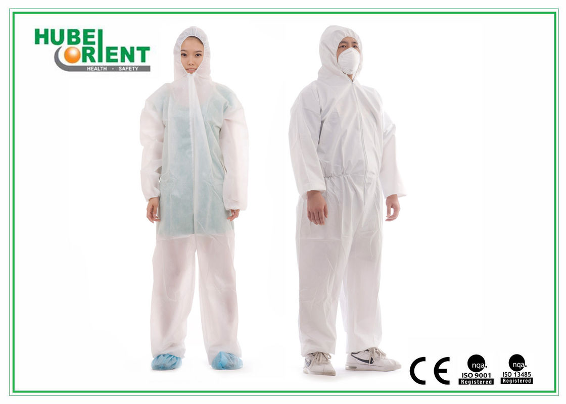 55gsm PP Hooded Chemical Disposable Coveralls